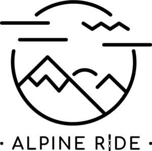 Logo Montagne avec Typo Alpine Ride