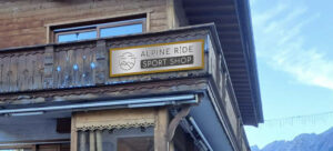Enseigne devanture magasin Alpine Ride
